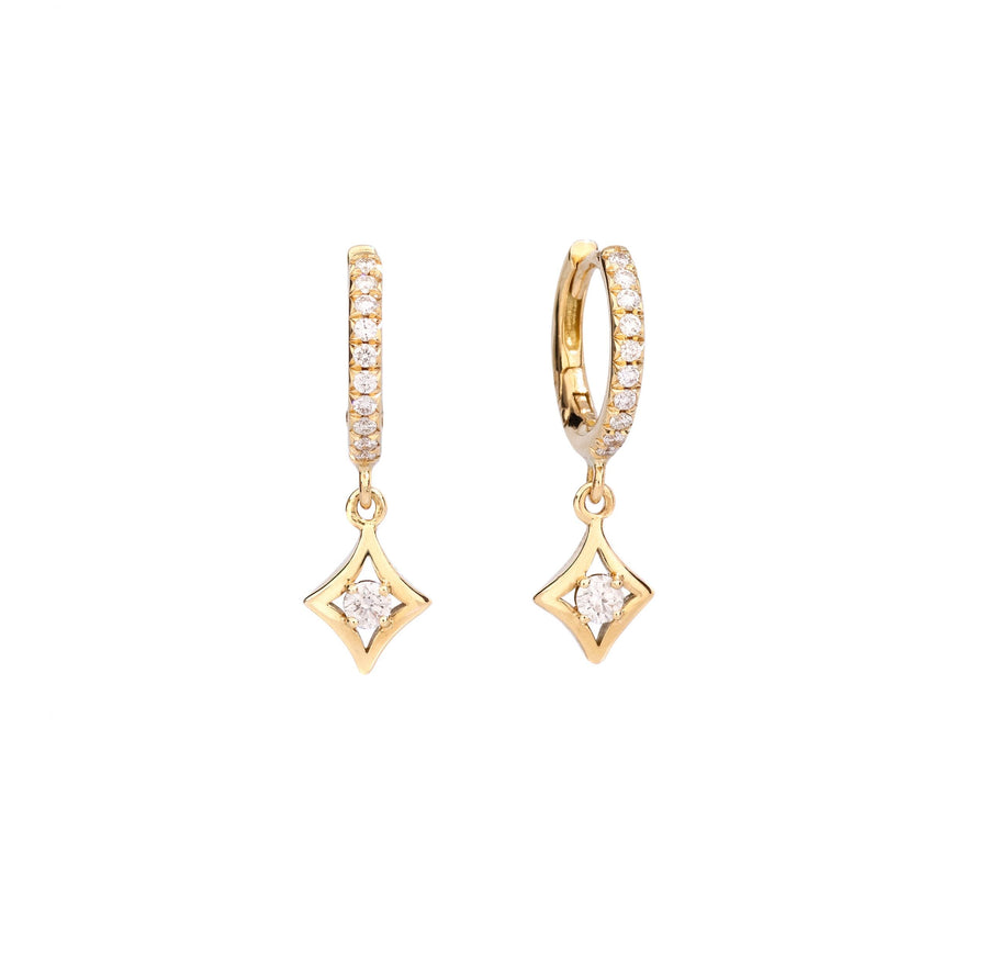 All Diamond Rombi Mini Hoop Earrings